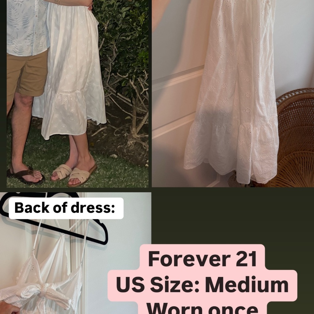 White Eyelet Midi Dress